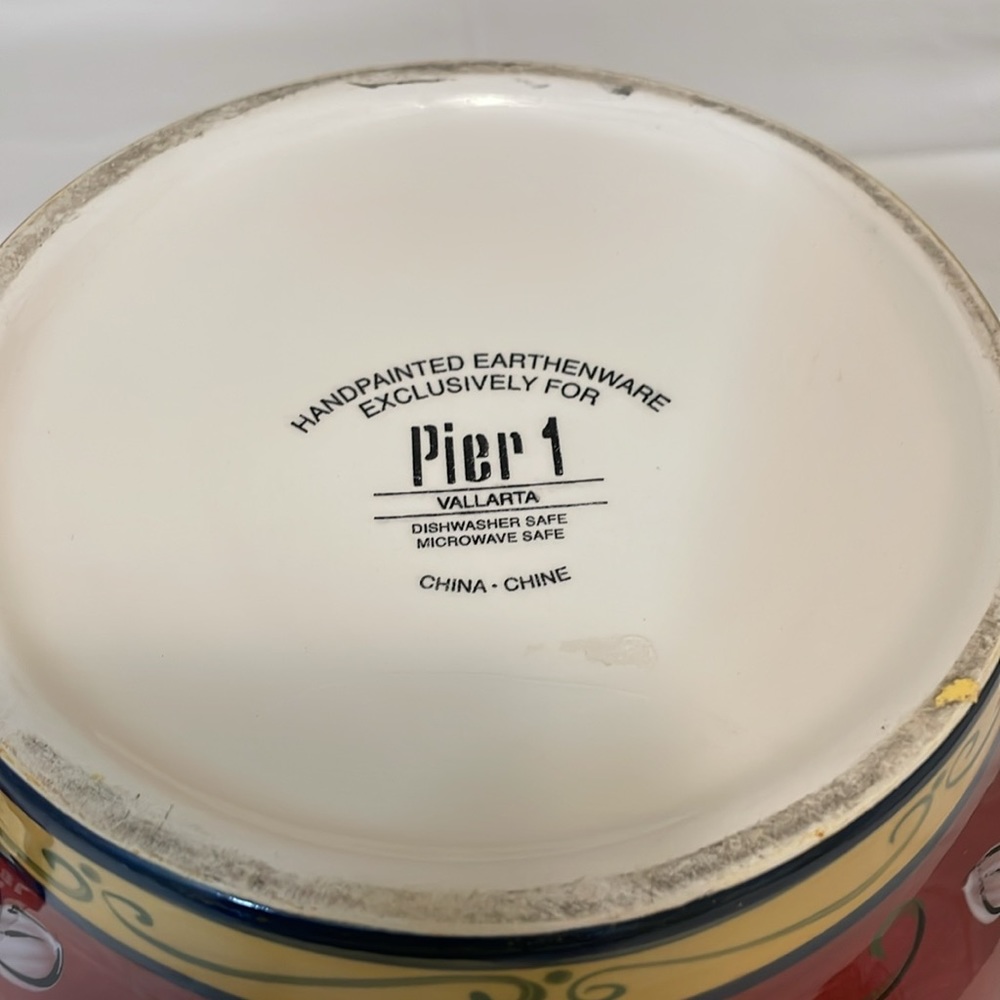 Vintage Pier 1 Vallarta Cookie Jar with lid. - Picture 9 of 9